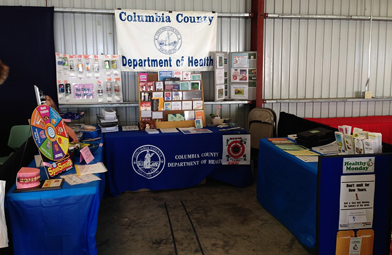 Columbia County Department of Health Booth